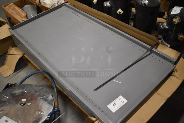 6 Gray Metal Shelves. 48x24x1. 6 Times Your Bid! - Image 3 of 3
