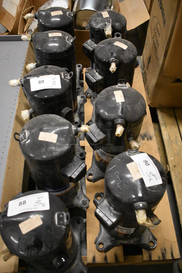 3 Copeland Scroll Model ZPS40K4E-TF5-230 Metal Commercial Motors. 200-230 Volts, 1 Phase. 9.5x9.5x17. 3 Times Your Bid! - Image 3 of 7