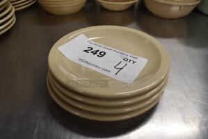 4 Tan Poly Plates. 5.5x5.5x1. 4 Times Your Bid!