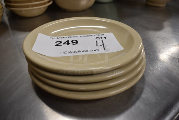 4 Tan Poly Plates. 5.5x5.5x1. 4 Times Your Bid! - Image 2 of 3