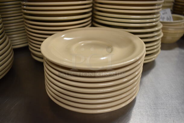 30 Tan Poly Saucers. 5.5x5.5x1. 30 Times Your Bid!