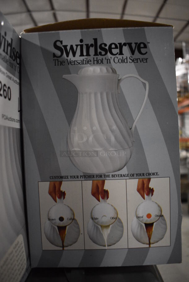 4 BRAND NEW IN BOX! White Poly Coffee Urns. 8x6x9.5. 4 Times Your Bid! - Image 2 of 5