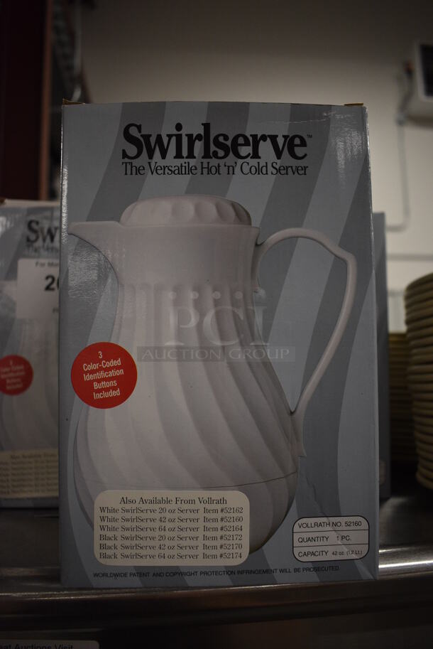4 BRAND NEW IN BOX! White Poly Coffee Urns. 8x6x9.5. 4 Times Your Bid! - Image 4 of 5