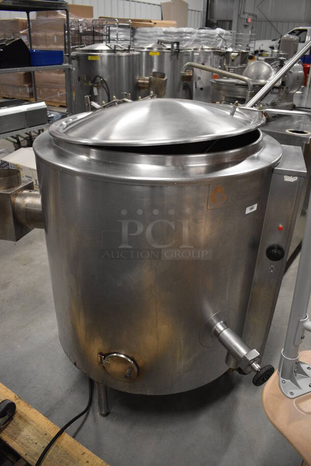 GORGEOUS! Groen Model AH/1E-40 Stainless Steel Commercial Natural Gas Powered Floor Style 40 Gallon Steam Kettle w/ Mixing Whisk Paddle. 100,000 BTU. 39x43x49. Whisk: 8x8x48 - Image 7 of 10