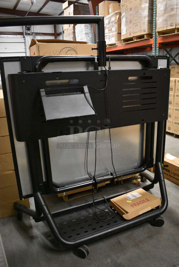 Black Metal Portable Screen on Casters. 69x31x75 - Image 8 of 9