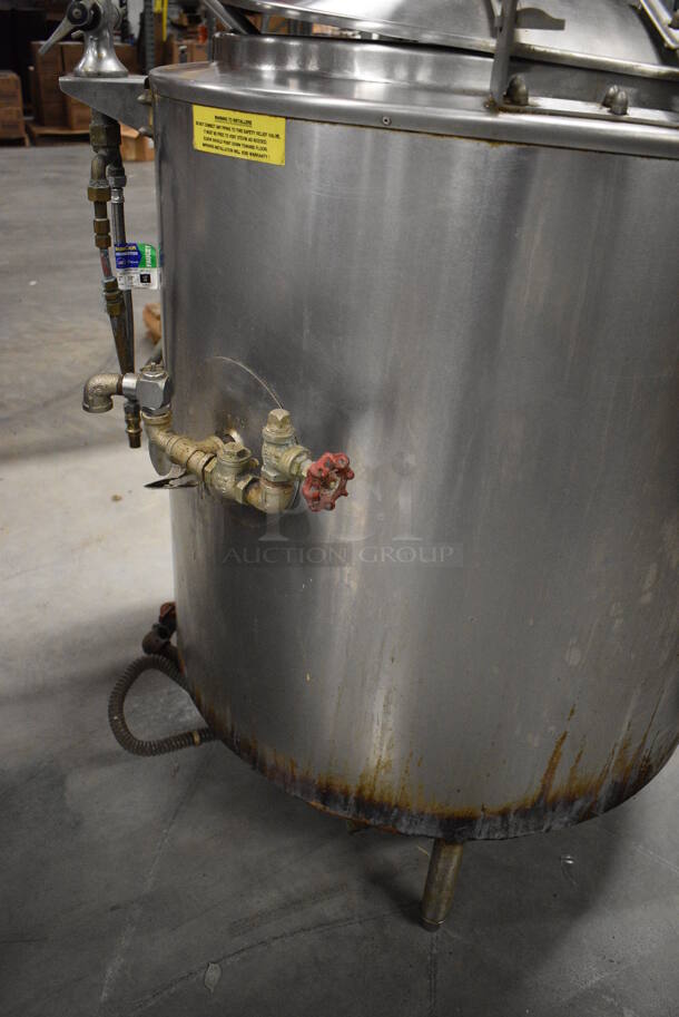 GORGEOUS! Groen Model AH/1E-40 Stainless Steel Commercial Natural Gas Powered Floor Style 40 Gallon Steam Kettle w/ Mixing Whisk Paddle. 100,000 BTU. 39x43x49. Whisk: 8x8x48 - Image 10 of 10