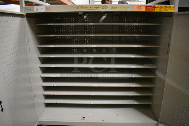 White Metal Portable Laptop Cart on Commercial Casters. 42.5x24x47.5 - Image 3 of 6