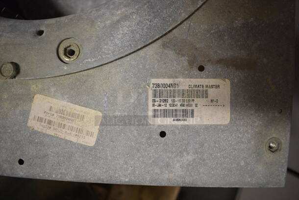 Climate Master Model 73B0004N01 Metal Commercial Blower Housing Assembly w/ Wheel. 17x17.5x13 - Image 5 of 7