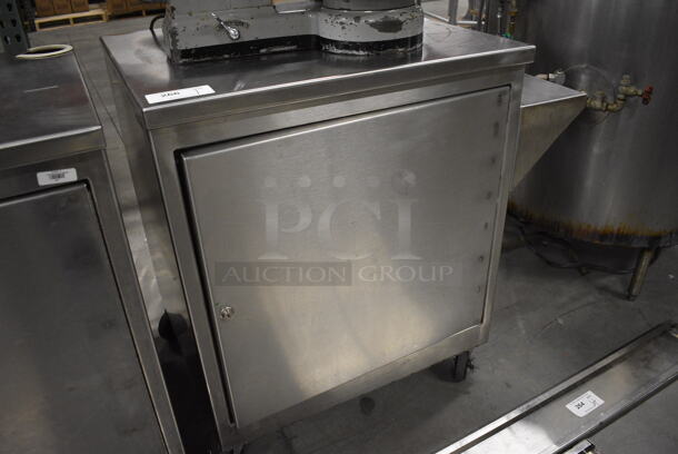 Stainless Steel Commercial Cashier Station w/ Front Door on Commercial Casters. 38x27.5x36 - Image 2 of 6