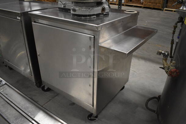 Stainless Steel Commercial Cashier Station w/ Front Door on Commercial Casters. 38x27.5x36 - Image 3 of 6