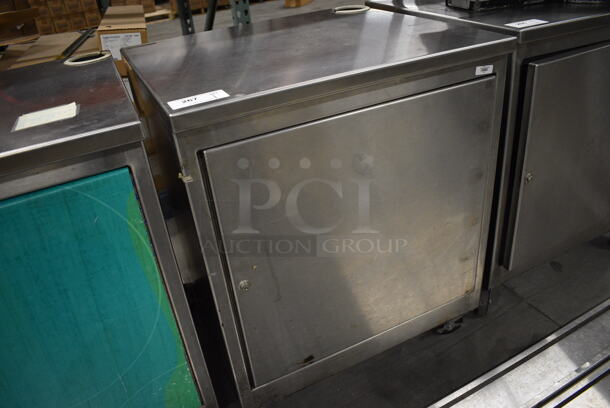 Stainless Steel Commercial Cashier Station w/ Front Door on Commercial Casters. 30x27.5x36 - Image 2 of 6