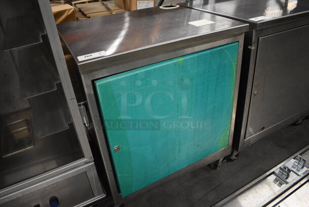 Stainless Steel Commercial Cashier Station w/ Front Door on Commercial Casters. 30x27.5x36 - Image 2 of 5