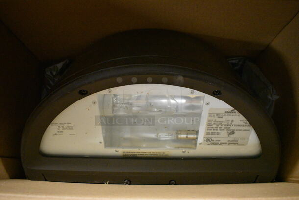 4 BRAND NEW IN BOX! Metal Lights; 3 Cooper Lighting MPIP-C-70-277V-Q-F1-LL. 18x7x9. 4 Times Your Bid!