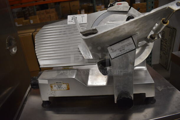 NICE! Berkel Model 827 Stainless Steel Commercial Countertop Meat Slicer w/ Blade Sharpener and Extra Blade Guard. 115 Volts, 1 Phase. 24x20x18 - Image 7 of 7