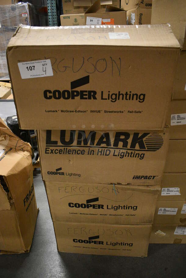 4 BRAND NEW IN BOX! Metal Lights; 3 Cooper Lighting MPIP-C-70-277V-Q-F1-LL. 18x7x9. 4 Times Your Bid! - Image 8 of 12