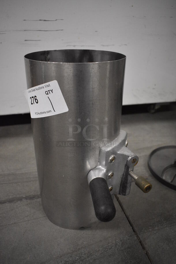 Stainless Steel Commercial Vegetable Slicer Chute w/ Pusher. 10x7x14 - Image 1 of 3