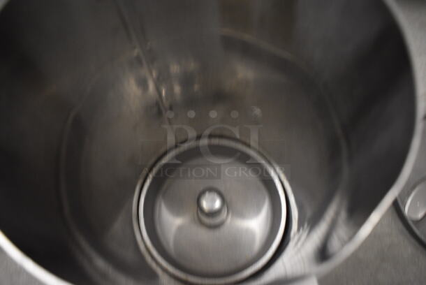 Stainless Steel Commercial Vegetable Slicer Chute w/ Pusher. 10x7x14 - Image 2 of 3