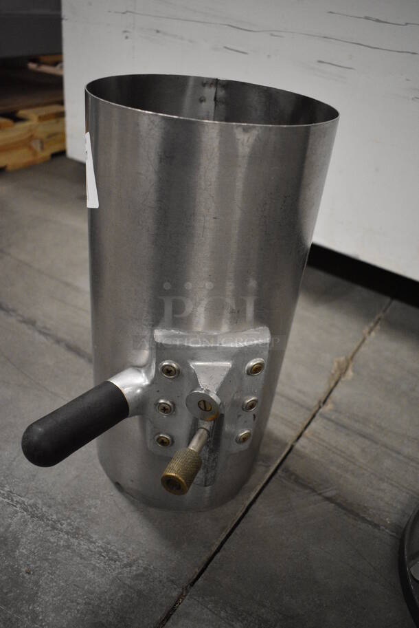 Stainless Steel Commercial Vegetable Slicer Chute w/ Pusher. 10x7x14 - Image 3 of 3