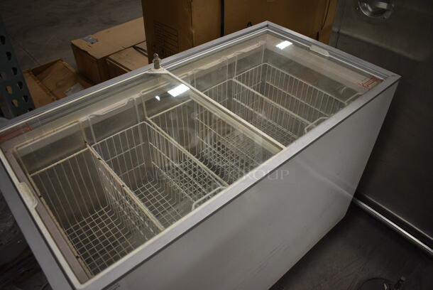 NICE! Kold King Model V36SSG Metal Commercial Freezer Merchandiser w/ 2 Sliding Lids on Commercial Casters. 47x25x34 - Image 3 of 9