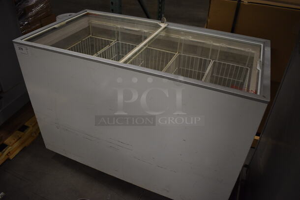 NICE! Kold King Model V36SSG Metal Commercial Freezer Merchandiser w/ 2 Sliding Lids on Commercial Casters. 47x25x34 - Image 4 of 9