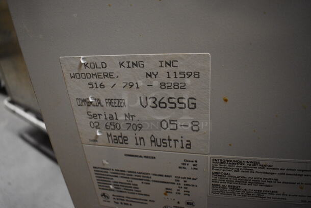 NICE! Kold King Model V36SSG Metal Commercial Freezer Merchandiser w/ 2 Sliding Lids on Commercial Casters. 47x25x34 - Image 8 of 9