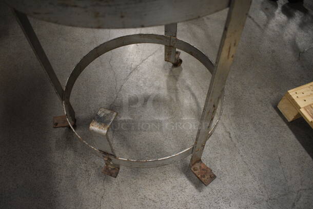 Metal Kettle Mixing Bowl on Metal Portable Stand w/ Commercial Casters. 24x24x34 - Image 4 of 4