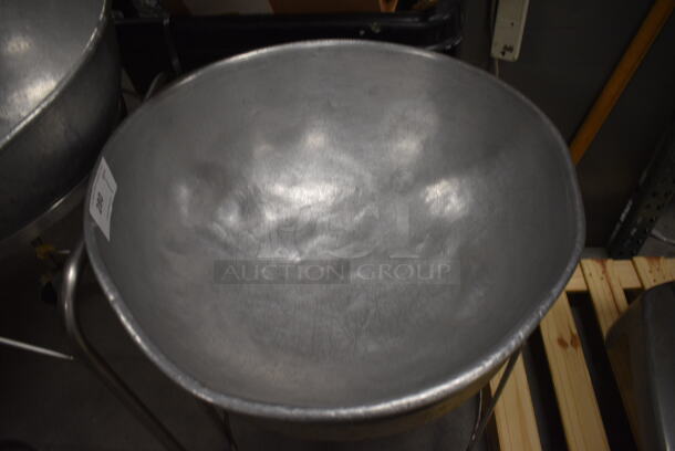 Metal Kettle Mixing Bowl on Metal Portable Stand w/ Commercial Casters. 24x24x34 - Image 3 of 4
