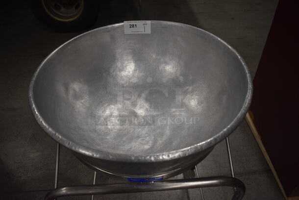 Vollrath Metal Kettle Mixing Bowl on Metal Portable Stand w/ Commercial Casters. 24x24x37 - Image 3 of 5