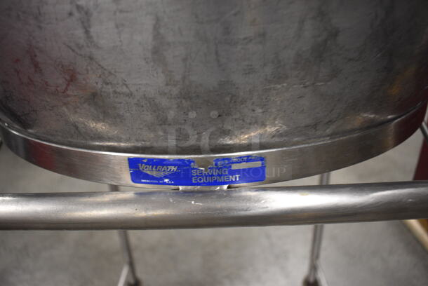 Vollrath Metal Kettle Mixing Bowl on Metal Portable Stand w/ Commercial Casters. 24x24x37 - Image 5 of 5