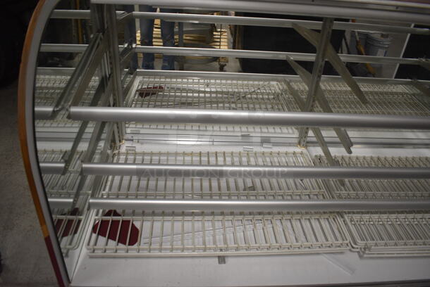 Metal Commercial Floor Style Dry Display Case Merchandiser. No Front Glass. 77x34.5x48 - Image 4 of 7