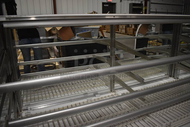 Metal Commercial Floor Style Dry Display Case Merchandiser. No Front Glass. 77x34.5x48 - Image 6 of 7