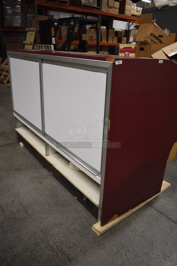 Metal Commercial Floor Style Dry Display Case Merchandiser. No Front Glass. 77x34.5x48 - Image 7 of 7
