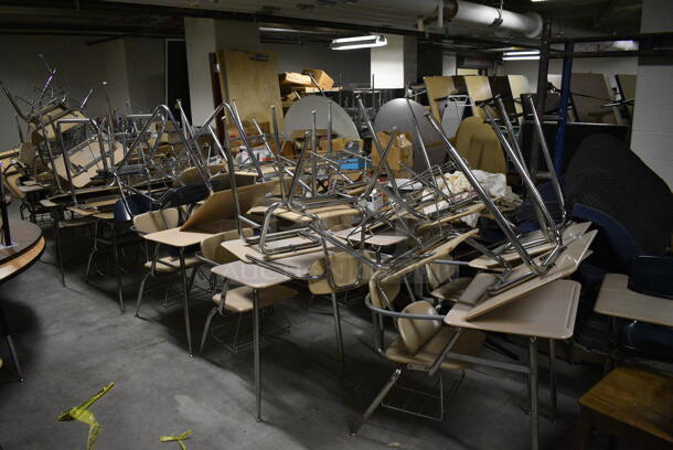 ALL ONE MONEY! Lot of Various Tables and Student Chairs! Winning Bidder Does Not Need To Remove All Items In Lot - Just What They Want. BUYER MUST REMOVE.  - Image 11 of 12