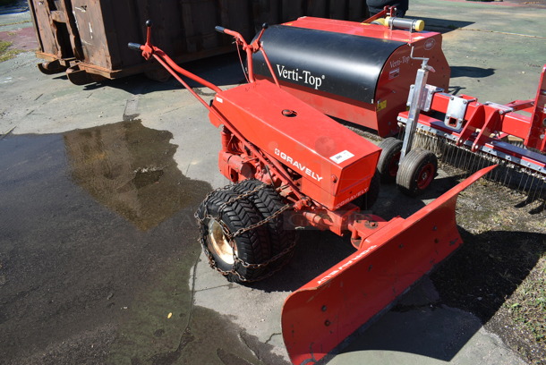 Graveley Kohler Model K301S Red Metal Commercial Push Plow. 48x72x40, Plow 48x20 - Image 2 of 12