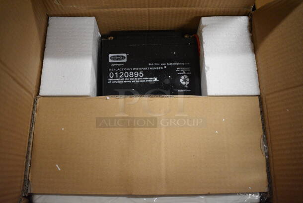 5 BRAND NEW IN BOX! DualLite Model CVEC100-12VI Commercial Emergency Light and Hubbell Battery. 12.5x8.5x6, 6.5x7x5. 5 Times Your Bid!