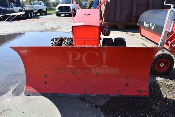 Graveley Kohler Model K301S Red Metal Commercial Push Plow. 48x72x40, Plow 48x20 - Image 4 of 12