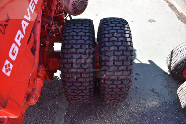Graveley Kohler Model K301S Red Metal Commercial Push Plow. 48x72x40, Plow 48x20 - Image 6 of 12