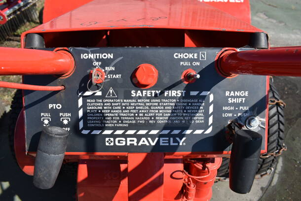 Graveley Kohler Model K301S Red Metal Commercial Push Plow. 48x72x40, Plow 48x20 - Image 10 of 12