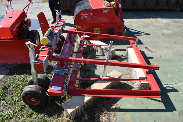 2009 Redexim Charterhouse Model V-Groom Verti-Groom Red Metal Commercial Lawn Grooming Machine for Artificial Turf. 80x72x38 - Image 3 of 12