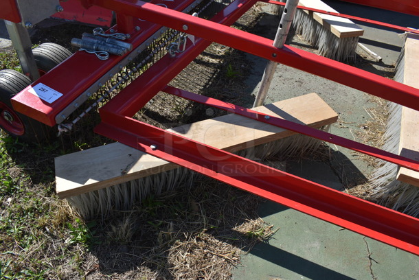 2009 Redexim Charterhouse Model V-Groom Verti-Groom Red Metal Commercial Lawn Grooming Machine for Artificial Turf. 80x72x38 - Image 4 of 12