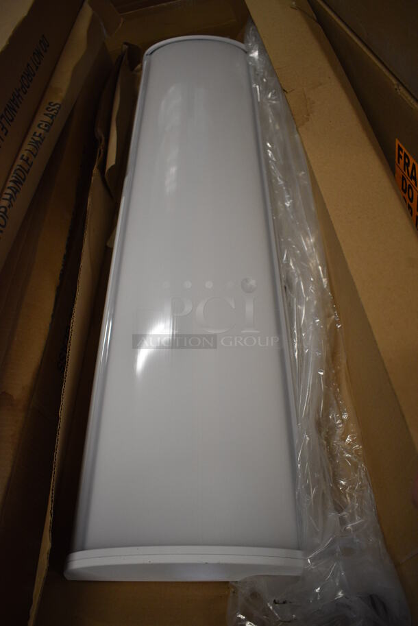 6 BRAND NEW IN BOX! SA64 White Metal Lights. 12x4x49.5. 6 Times Your Bid!