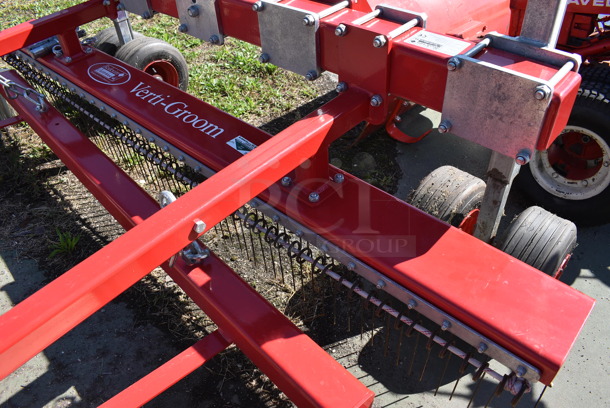 2009 Redexim Charterhouse Model V-Groom Verti-Groom Red Metal Commercial Lawn Grooming Machine for Artificial Turf. 80x72x38 - Image 8 of 12