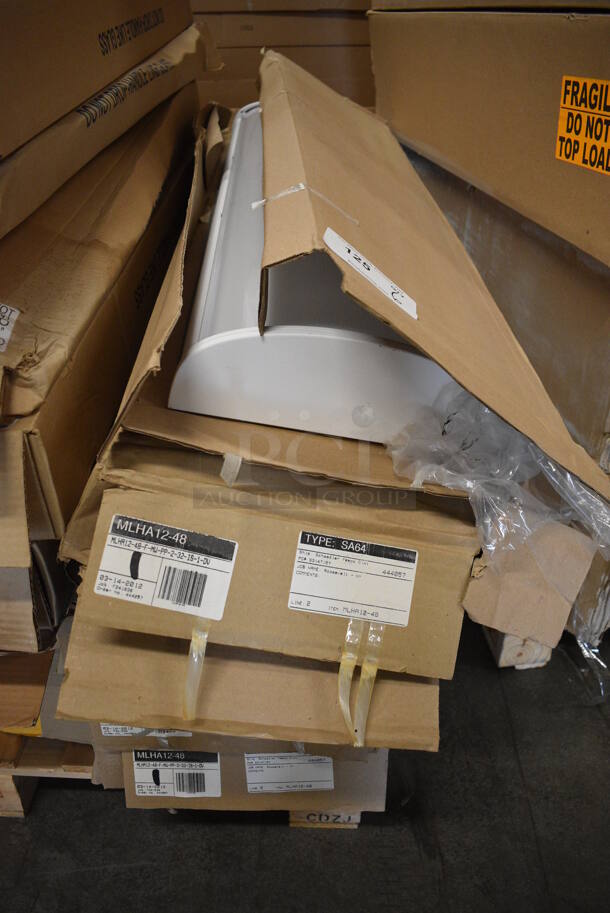 6 BRAND NEW IN BOX! SA64 White Metal Lights. 12x4x49.5. 6 Times Your Bid! - Image 6 of 6