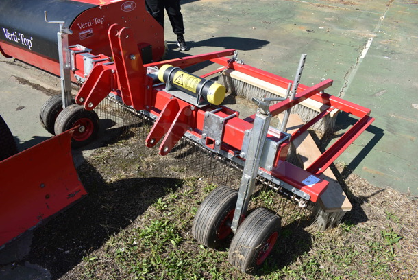 2009 Redexim Charterhouse Model V-Groom Verti-Groom Red Metal Commercial Lawn Grooming Machine for Artificial Turf. 80x72x38 - Image 10 of 12