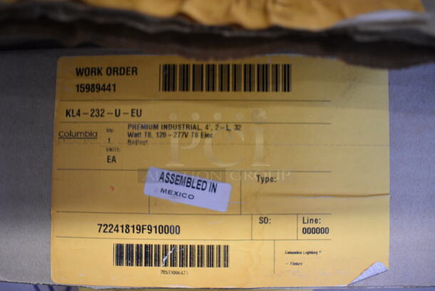 9 BRAND NEW! Columbia KL4-232-U-EU White Metal Light Fixtures. 13.5x4x49.5. 9 Times Your Bid! - Image 6 of 7