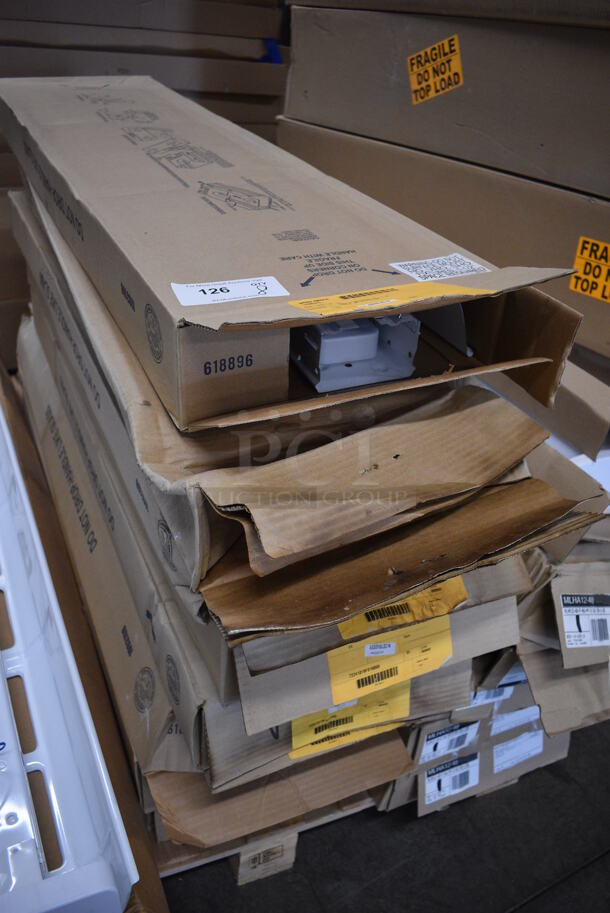 9 BRAND NEW! Columbia KL4-232-U-EU White Metal Light Fixtures. 13.5x4x49.5. 9 Times Your Bid! - Image 7 of 7
