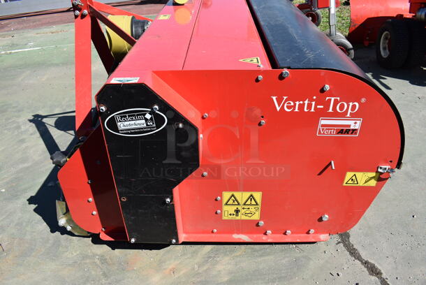 2007 Redexim Charterhouse Model V-Top Verti-Top Red Metal Commercial Lawn Grooming Machine for Artificial Turf. 63x57x36 - Image 3 of 12