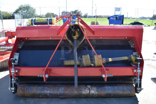 2007 Redexim Charterhouse Model V-Top Verti-Top Red Metal Commercial Lawn Grooming Machine for Artificial Turf. 63x57x36 - Image 5 of 12