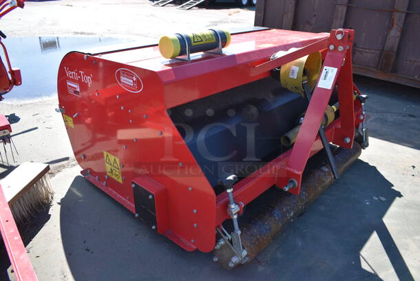 2007 Redexim Charterhouse Model V-Top Verti-Top Red Metal Commercial Lawn Grooming Machine for Artificial Turf. 63x57x36 - Image 6 of 12