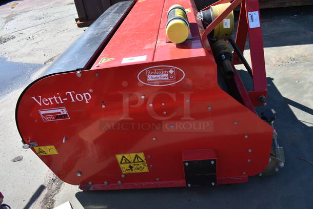 2007 Redexim Charterhouse Model V-Top Verti-Top Red Metal Commercial Lawn Grooming Machine for Artificial Turf. 63x57x36 - Image 7 of 12